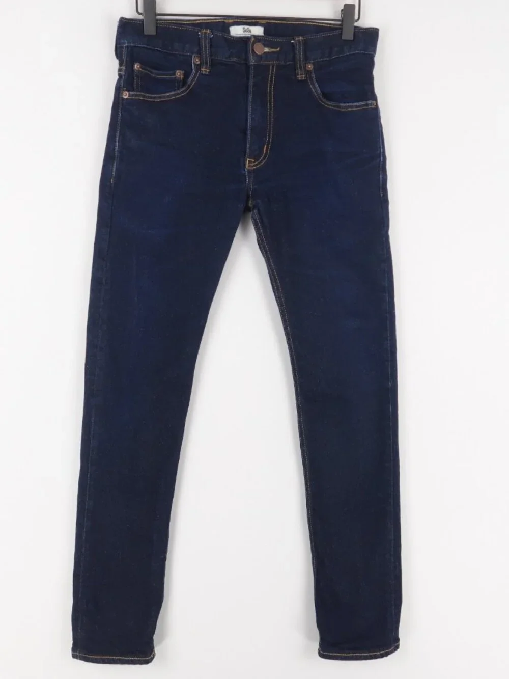 Soso Jeans Mens 31 Blue Selvedge Raw Denim Skinny Fit Custom Made Dark Wash
